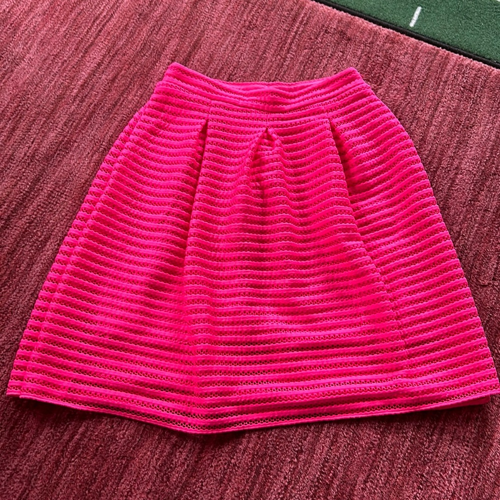 Bright pink mesh skirt